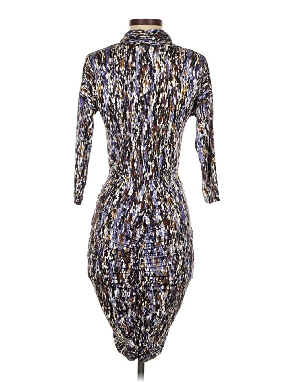 BCBGMAXAZRIA Long Sleeve Cowl Neck Ruched Dress – Size S - Picture 4 of 7